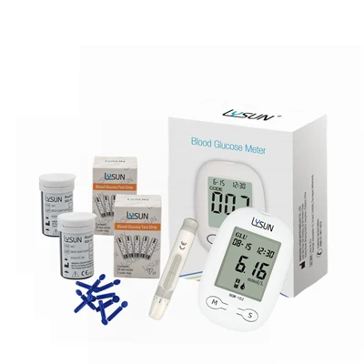 Medidor de Glicemia Tiras de Teste de Glicemia Monitor de Açúcar para Diabetes Venda Logotipo Personalizado