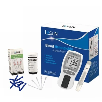 Medidor de análise de hemoglobina BHM-101 com tiras de análise de hemoglobina no sangue