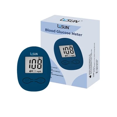 LYSUN BGM-103 Medidor de glicose no sangue para diabéticos Kit de tiras para teste de açúcar no sangue